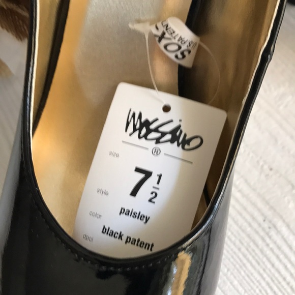 MOSSIMO BLACK PATENT LEATHER PUMP NEW Size 7 1/2 - Picture 8 of 8